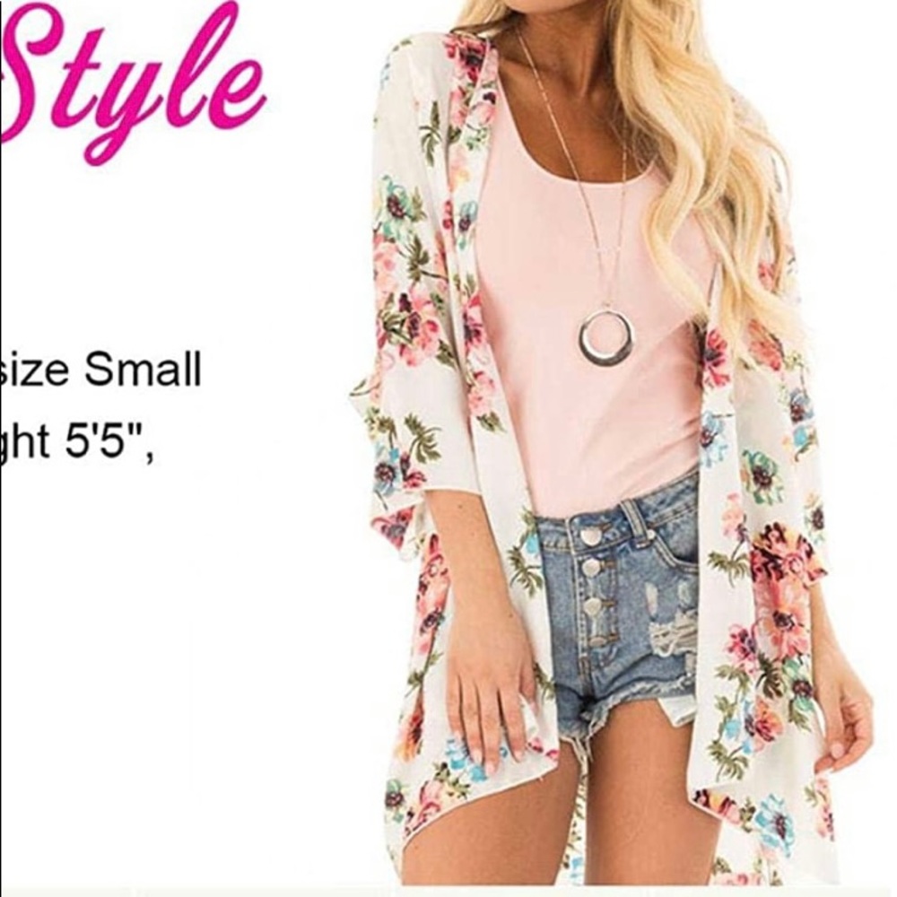 NWT Floral Kimono Size S